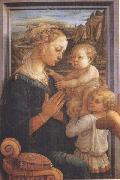 Filippo Lippi,Madonna with Child and Angels or Uffizi Madonna, Sandro Botticelli